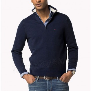 Tommy Hilfiger Sweter Meski na zamek - Half Zip